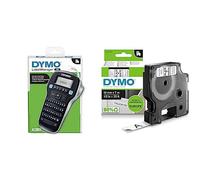 DYMO DYMODYMO LabelManager 160 & D1 Etichette Autoadesive per Stampanti LabelManager, Rotolo da 12 mm x 7 m, Stampa Nero su Bianco, 1 PezzoDYMO
