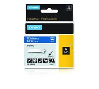 DYMO Etichette in vinile IND (Dymo 1805243 12mm White on Blue) NEW