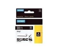 DYMO Etichette in vinile IND (Dymo 1805437 9mm White on Black) NEW