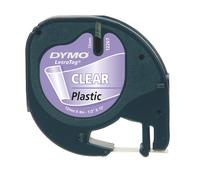 Nastro Letratag 122670 12 mm x 4mt plastica trasparente Dymo