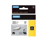 Dymo Etichette per tubi termoretraibili IND 19mm x 1,5m Nero su bianco 18057