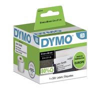 Rotolo 300 etichette LW S0929100 - 51x89 mm - non adesivo - per badge - bianco - Dymo