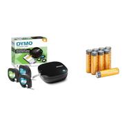 DYMO LetraTag 200B etichettatrice Bluetooth | Stampante per etichette compatta | Si connette a iOS e Android tramite tecnologia wireless Bluetooth + Amazon basics confezione da 8 AA