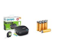 DYMO LetraTag 200B etichettatrice Bluetooth | Stampante per etichette compatta | Si connette a iOS e Android tramite tecnologia wireless Bluetooth + Amazon basics confezione da 8 AA