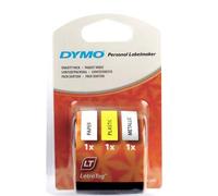 Dymo 91241, S0721800, 12mm x 4m, testo nera/bianco, giallo, nastro argento, 3pz, nastro originale