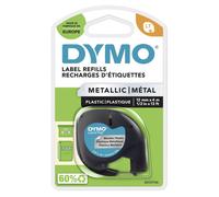 DYMO LT Cassetta nastro Colore Nastro: Argento (Metallizzato) Colore carattere: