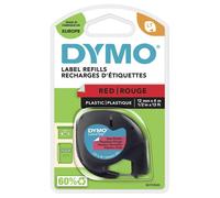 DYMO LT Cassetta nastro Colore Nastro: Rosso Marte Colore carattere: Nero 12 mm