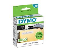 DYMO LW etichette di ritorno originali, 19 mm x 51 mm, rotolo da 500 etichette facilmente staccabili, autoadesive, per etichettatrici LabelWriter