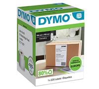 DYMO LW etichette extra large originali per etichettatrice LabelWriter 5XL/4XL, 104 mm x 159 mm, Rotolo da 220, nero su bianco