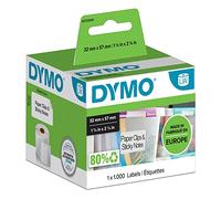 DYMO LW Etichette Multiuso, Autoadesive, per Etichettatrici LabelWriter, 1 Rotolo da 1000 Etichette Facilmente Staccabili, 32 x 57 mm