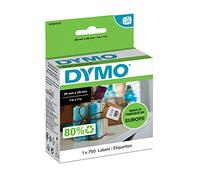 Dymo LW etichette multiuso originali, 25 mm x 25 mm, rotolo da 750 etichette facilmente staccabili, autoadesive, per etichettatrici LabelWriter
