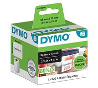 DYMO LW etichette multiuso originali | 54 mm x 70 mm | 12 rotoli da 220 etichette facilmente staccabili | autoadesive | per etichettatrici LabelWriter