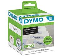 Etichetta Dymo 99017 (S0722460) - Nero su bianco (12 mm x 50 mm)