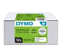 (TG. 2 Pezzi) Dymo D1 etichette, stampa nero su bianco, 12x7 mm, etichette autoa