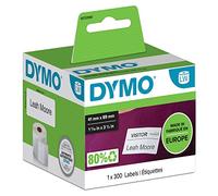 DYMO LW etichette per badge piccole, 41 mm x 89 mm, rotolo da 300 etichette facilmente staccabili, autoadesive, per etichettatrici LabelWriter, originali