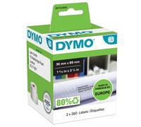 DYMO LW etichette per indirizzi grandi 36 mm x 89 mm 2 rotoli da 260 etichet