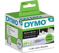 DYMO LW etichette per indirizzi grandi, 36 mm x 89 mm, rotolo da 260 etichette facilmente staccabili, autoadesive, per etichettatrici LabelWriter, originali