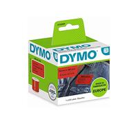 DYMO LW grandi etichette di spedizione/badge nominativi | Stampa nera su etichetta rossa | 54 mm x 101 mm | Autoadesivo | Rotolo da 220 etichette Easy-Peel | per LabelWriter