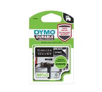DYMO D1 etichette durevoli originali | 12 mm x 3 mm | stampa bianca su nero | etichette autoadesive che durano sulle superfici impegnative | per etichettatrice LabelManager | 1 Pezzo