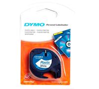 Dymo 12mm letratag plastic tape nastro per etichettatrice