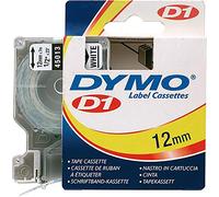 Dymo Nastro standard D1, lunghezza 7 metri x 12 mm, nero/bianco