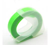 Dymo Omega, 9mm x 3m, testo bianco / fluorescente sfondo verde, nastro compatibile