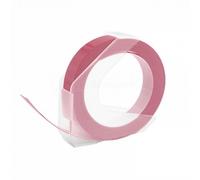 Dymo Omega, 9mm x 3m, testo bianco / sfondo rosa, nastro compatibile