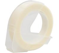 Dymo Omega, 9mm x 3m, testo bianco / sfondo trasparente, nastro compatibile