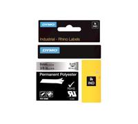 DYMO Polyester Permanent IND - Nastri per etichette (Nero su sfondo metallico, Multicolore, Poliestere, -40-150 °C, UL 969, DYMO)