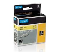 Dymo Rhino 18054, S0718290, 9mm x 1,5m testo nera / sfondo giallo, nastro originale