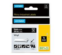 nastro in nylon per etichettatrice rhino colore bianco/nero dymo 9 mm x 5,5 mt 1805437