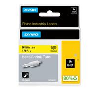 DYMO Rhino etichette industriali tubolari termoretraibili 6 mm x 1,5 m nero