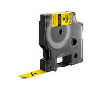Dymo Rhino nastro IND, Nylon 12 mm x 3,5 m nero su giallo per 18490