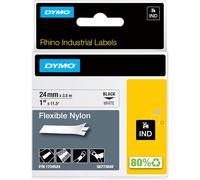 Dymo Rhino nastro IND, Nylon 24 mm x 3,5 m nero su bianco per S0773840