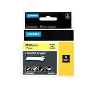 Dymo Rhino nastro IND, Nylon 24 mm x 3,5 m nero su giallo per 1734525