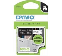 Dymo D1 16959, S0718060, 12mm x 5.5m, testo nera/sfondo bianco, nastro originale