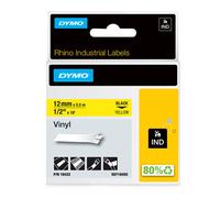 DYMO - S0718450 - Nastro Rhino 18432 - 12 mm x 5,5 mt - vinile - permanente - nero-giallo - Dymo - 70882 - Conf. da 1 Pz. - S0718450