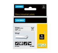 DYMO - S0718600.. - Nastro Rhino 18444 - 12 mm x 5,5 mt - vinile - permanente - nero-bianco - Dymo - 72188 - Conf. da 1 Pz. - S0718600..