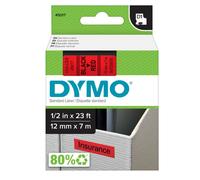 DYMO - S0720570 - Nastro D1 standard 450170 - 12 mm x 7 mt - PL - nero-rosso - Dymo - 27868 - Conf. da 1 Pz.