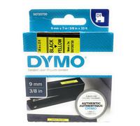 Dymo D1 Etichette Autoadesive per Stampanti LabelManager, Rotolo da 9 mm x 7 m, Stampa Nero su Giallo, 1 Pezzo S0720730