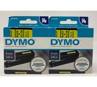 Dymo D1 Etichette Autoadesive per Stampanti LabelManager, Rotolo da 9 mm x 7 m, Stampa Nero su Giallo, 1 Pezzo S0720730