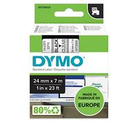 Dymo S0720920 Nastri D1, 24 mm x 7 m, Nero/Trasparente