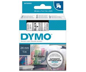 DYMO - S0720920 - Nastro D1 standard 537100 - 24 mm x 7 mt - PL - nero-trasparente - Dymo - 37884 - Conf. da 1 Pz. - S0720920