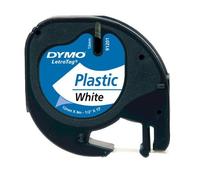 Dymo S0721560 Plastic Tape LetraTag, Bianco su Nero