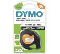 Dymo S0721610 LetraTag Nastri in Plastica, 12 mm x 4 m, Bianco