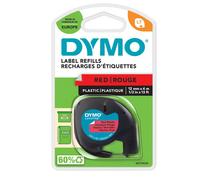 DYMO - S0721630 - Nastro Letratag 912030 - 12 mm x 4 mt - plastica - rosso - Dymo - 27938 - Conf. da 1 Pz.
