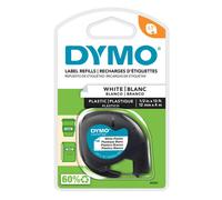 DYMO - S0721660 - Nastro Letratag 912010 - 12 mm x 4 mt - plastica - bianco - Dymo - 27936 - Conf. da 1 Pz.
