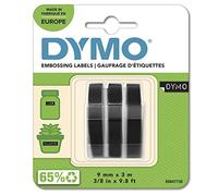 Nastro a rilievo - 9 mm x 3 mt - nero - Dymo - blister 3 nastri