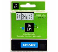 Dymo Striscia di ricambio D1 12mm x 7mt - Bianco/Nero
