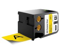 DYMO Xtl 5.1cm (54mm) Tutti gli Usi Vinile Etichette, Nero Su Giallo - DYMO